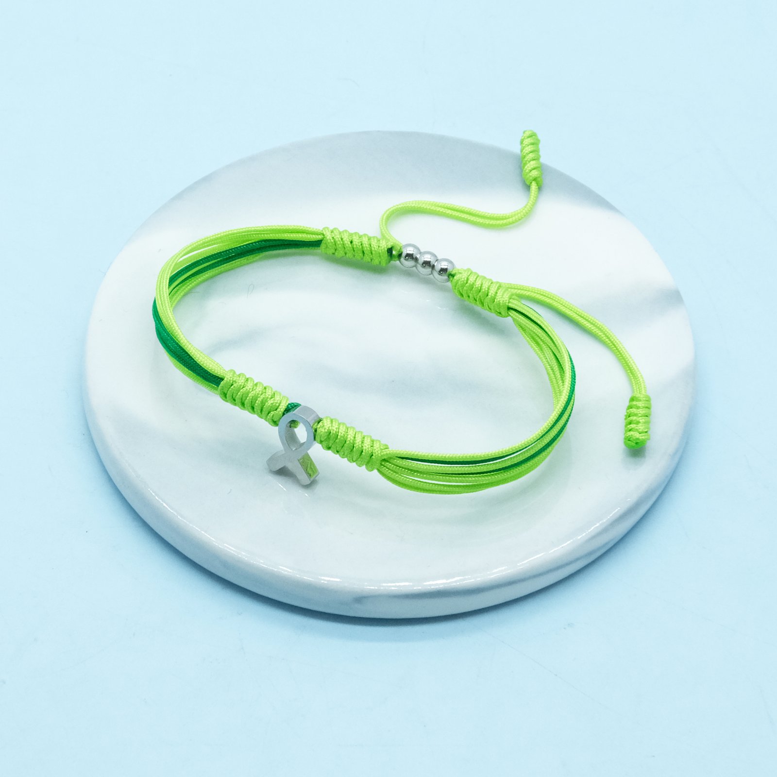 Light Green Awareness Bracelet for Chronic Pelvic Pain, Celiac Disease and More
